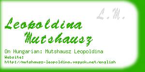 leopoldina mutshausz business card